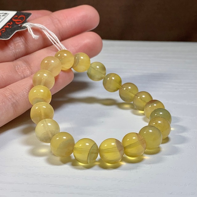 フルーツの様なミルキーイエローフローライト・ブレスレット