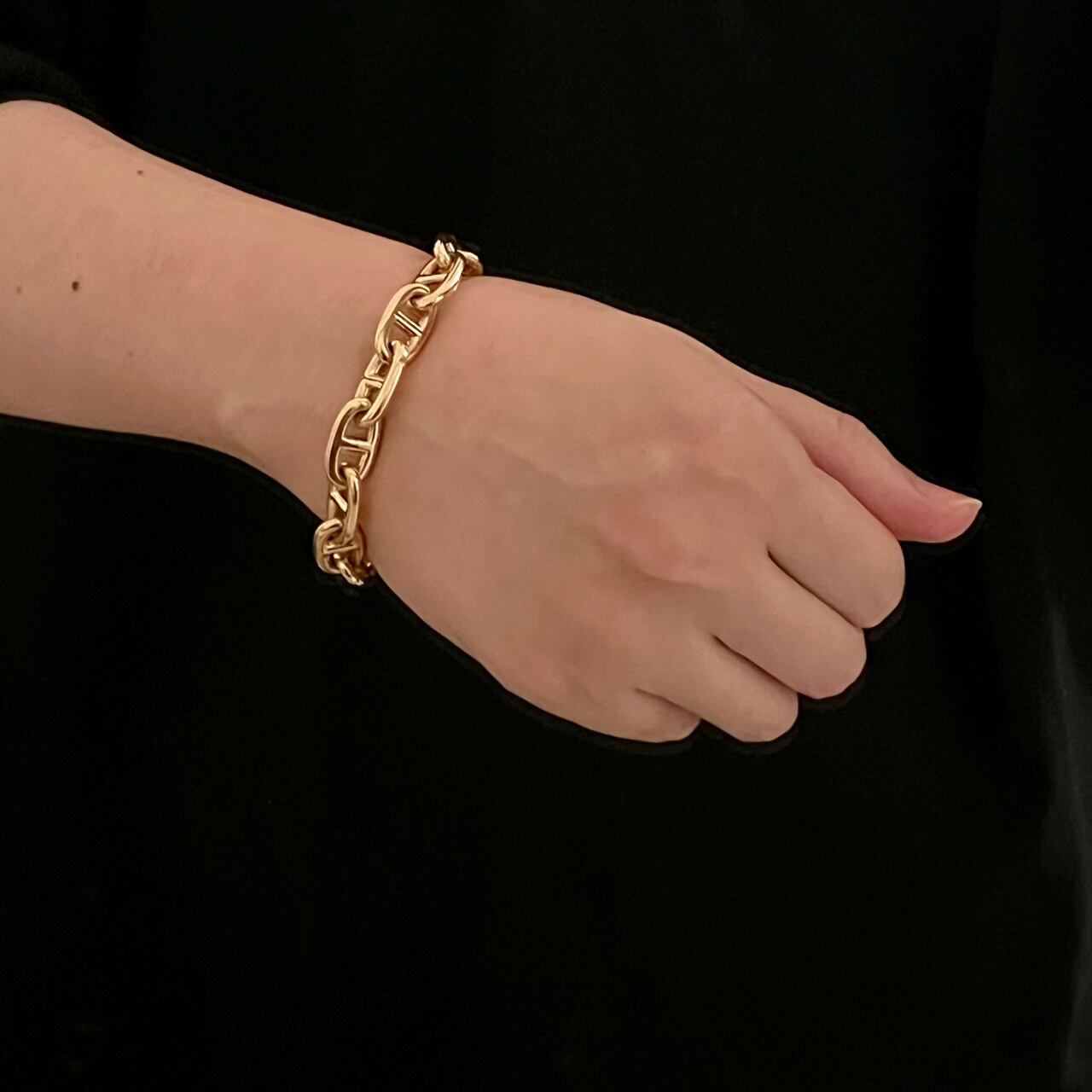 HERMES Chaine d'Ancre Bracelet GM 13 Links 18K Rose Gold 2000s