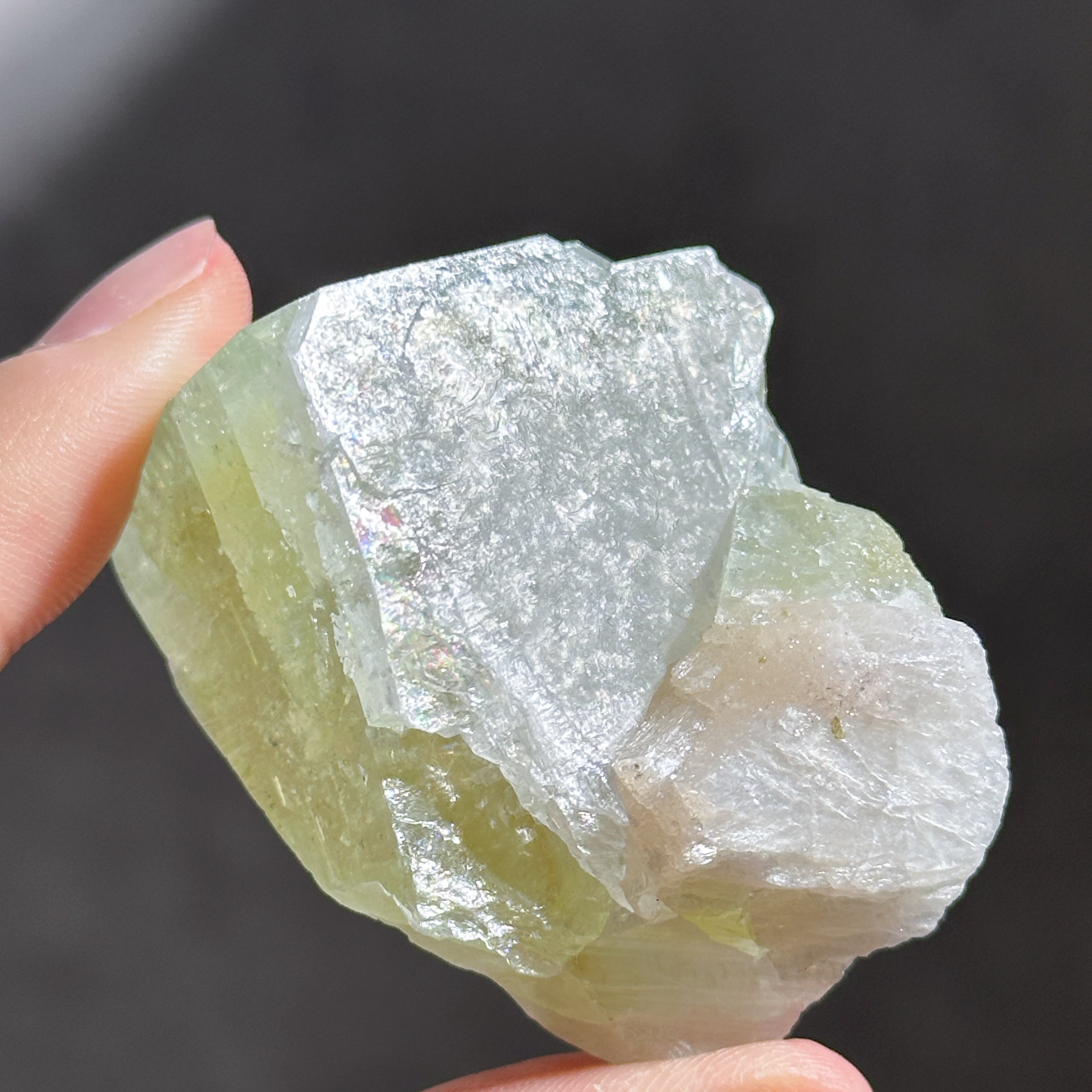 グリーンアポフィライト＆スティルバイト 11◇ Green Apophyllite