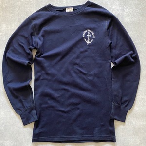 made in France 2008 french navy   FIRE RETARDANT  Crew neck long T-shirt {フランス製　フランス海軍 FIRE RETARDANT クルーネックロングT-シャツ　デッドストック　新品　Used 古着　メンズ　}ユニセックス