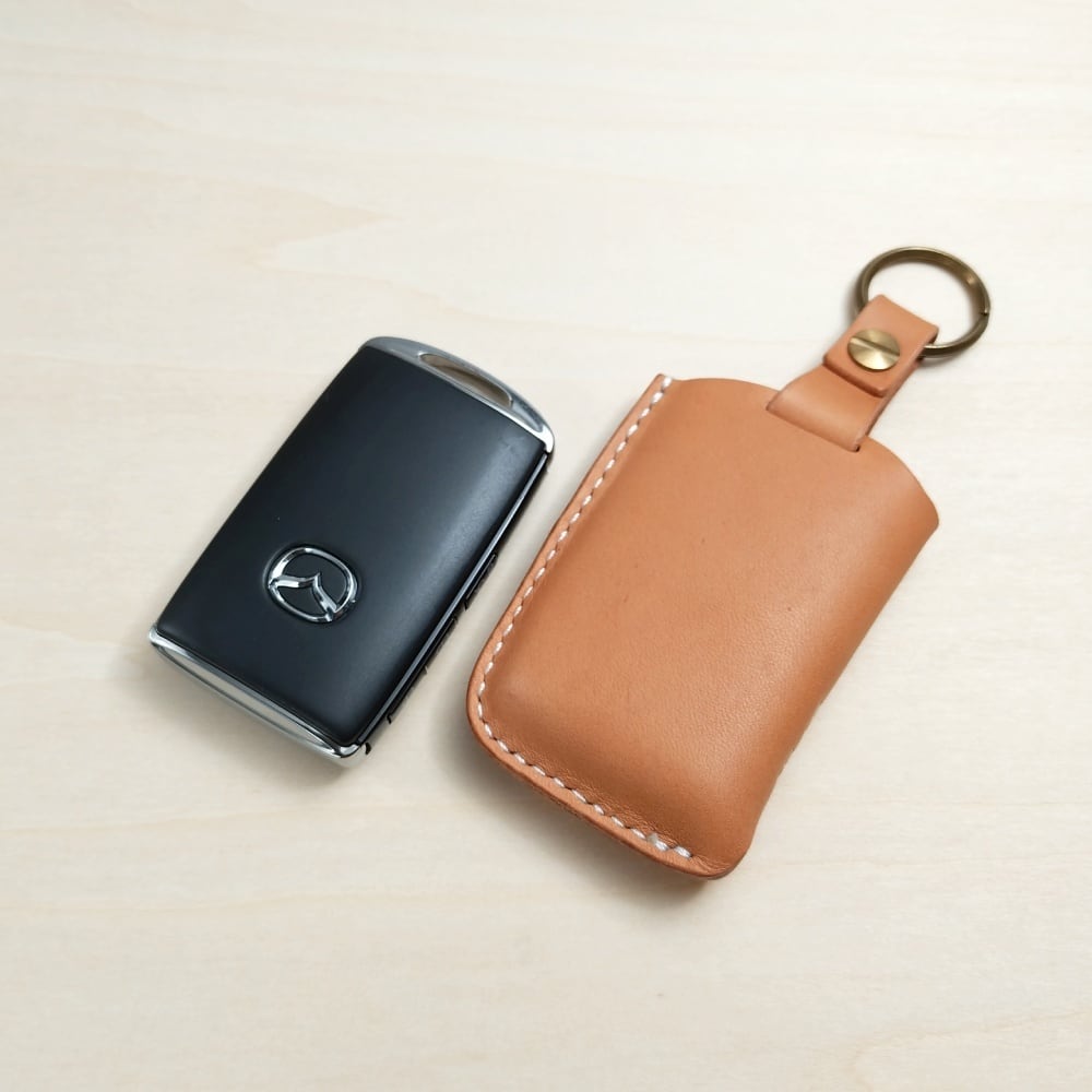 カードも入るキーケース 6連 クロムエクセル/ヌメ革 バーガンディ