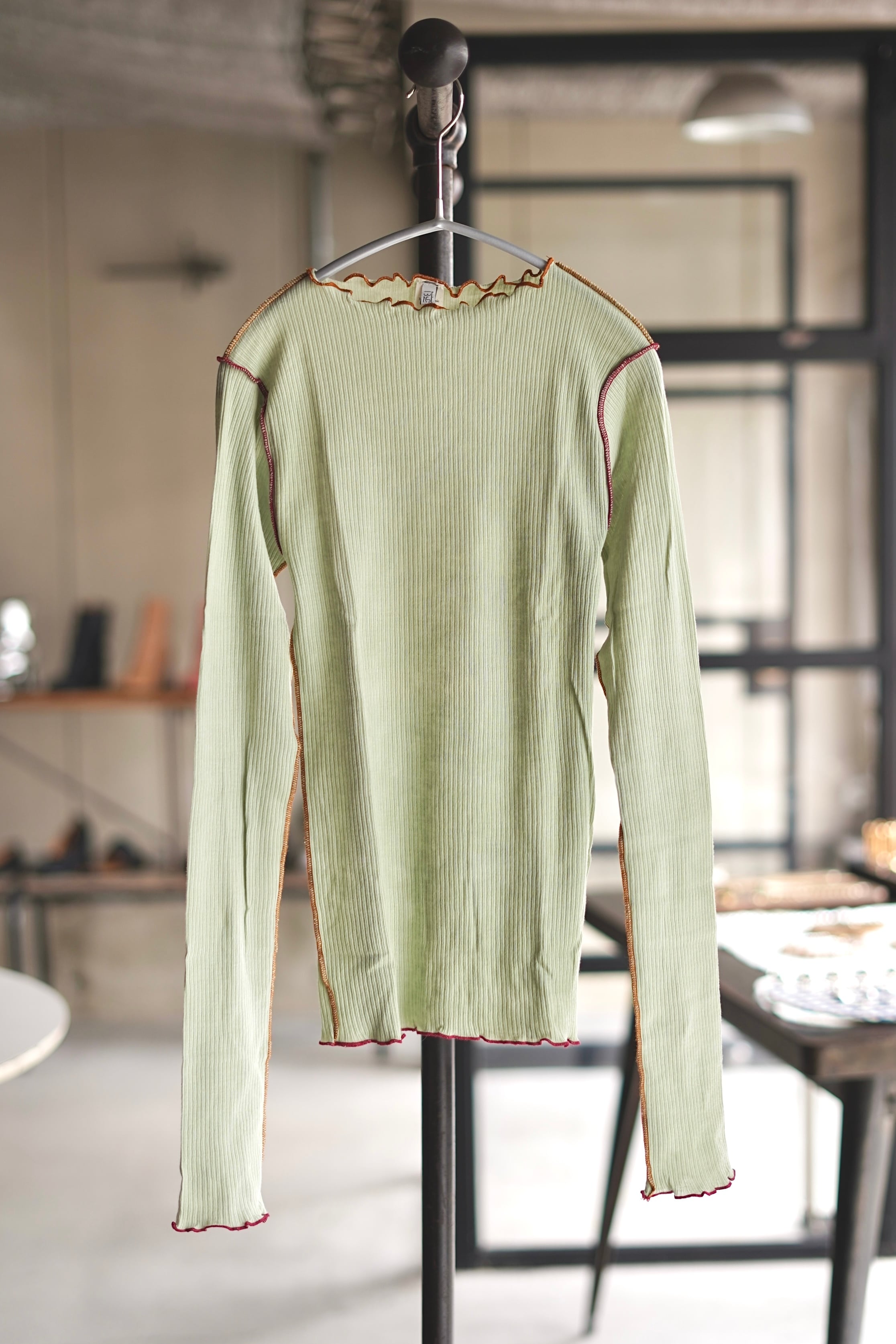 Baserange / VEIN LONG SLEEVE (BAR GREEN / CIRI PURPLE) | JUQUI Online