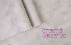 【切り売り】ベージュ × グレー Geometric FL1-775303MT for DIY 幅53㎝ リピート64㎝