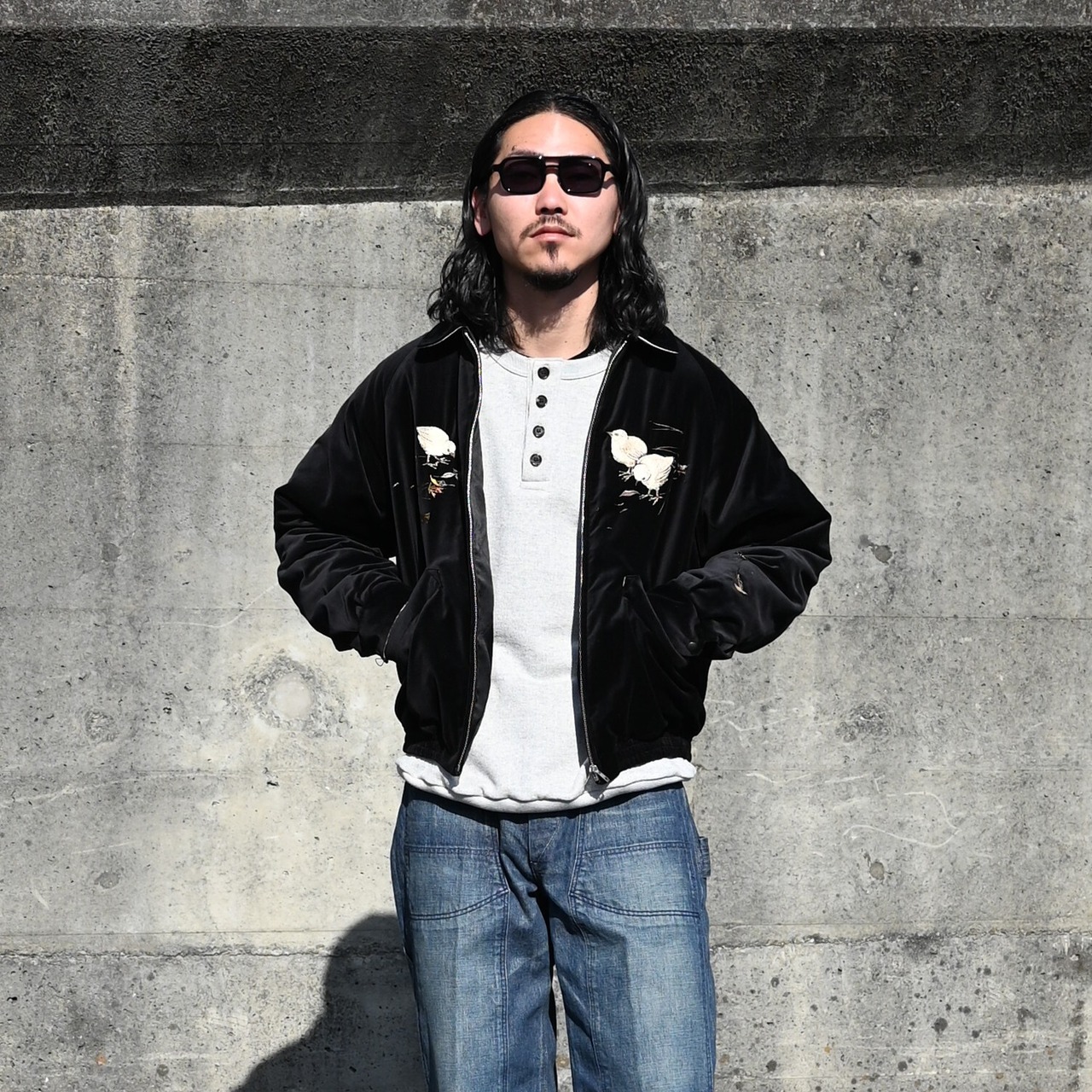 OLD JOE(オールドジョー)STUNNING VELVET SOUVENIR JACKET(Niwatori to Hiyoko)