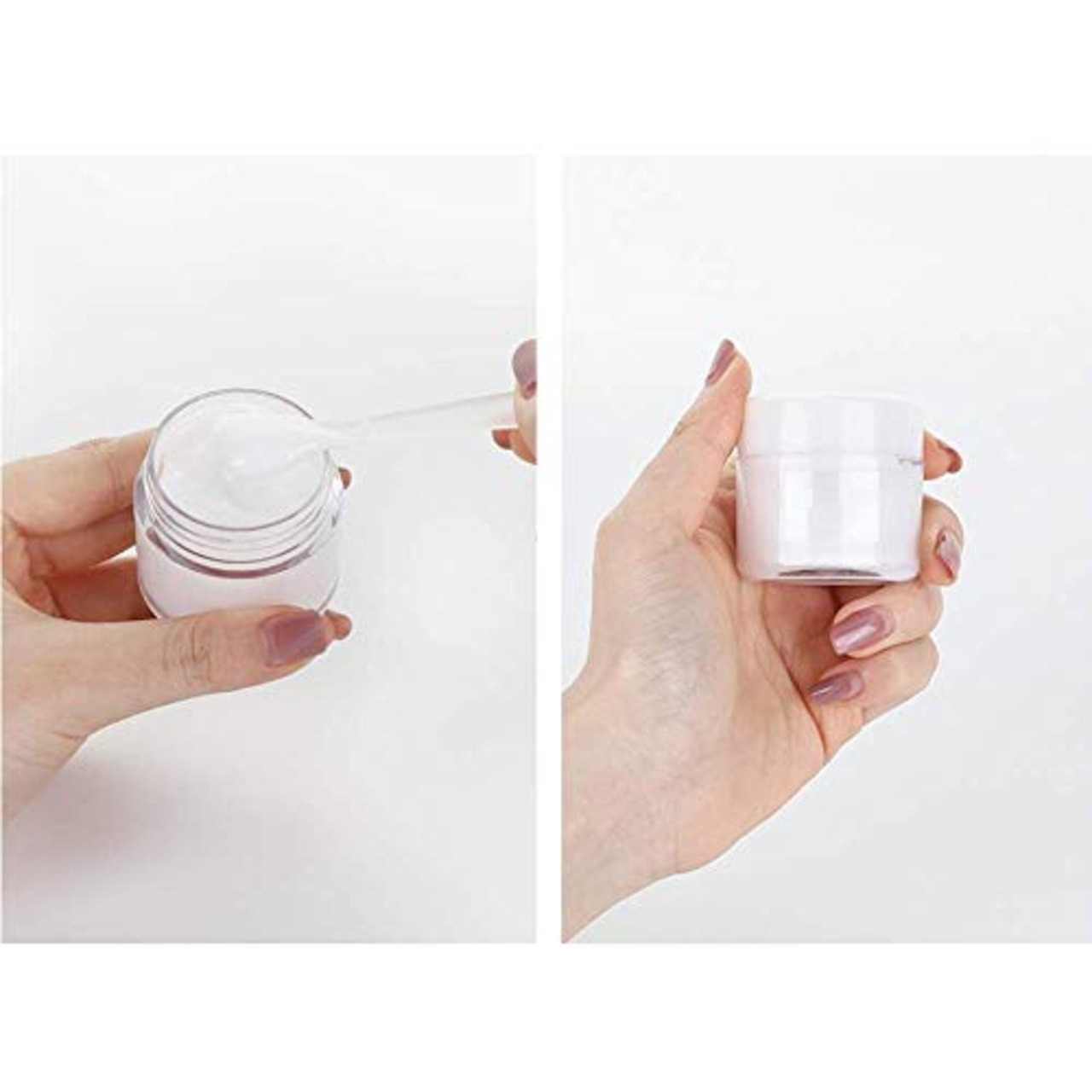 20個セット10ml 小分け丸ケース クリームケース アクセサリーケース プラスチックビーズ収納ケース 化粧品用小分け容器 ネイルパーツ収納ボックス 詰め替え容器 化粧品・クリーム・小物用収納ボックス クリア