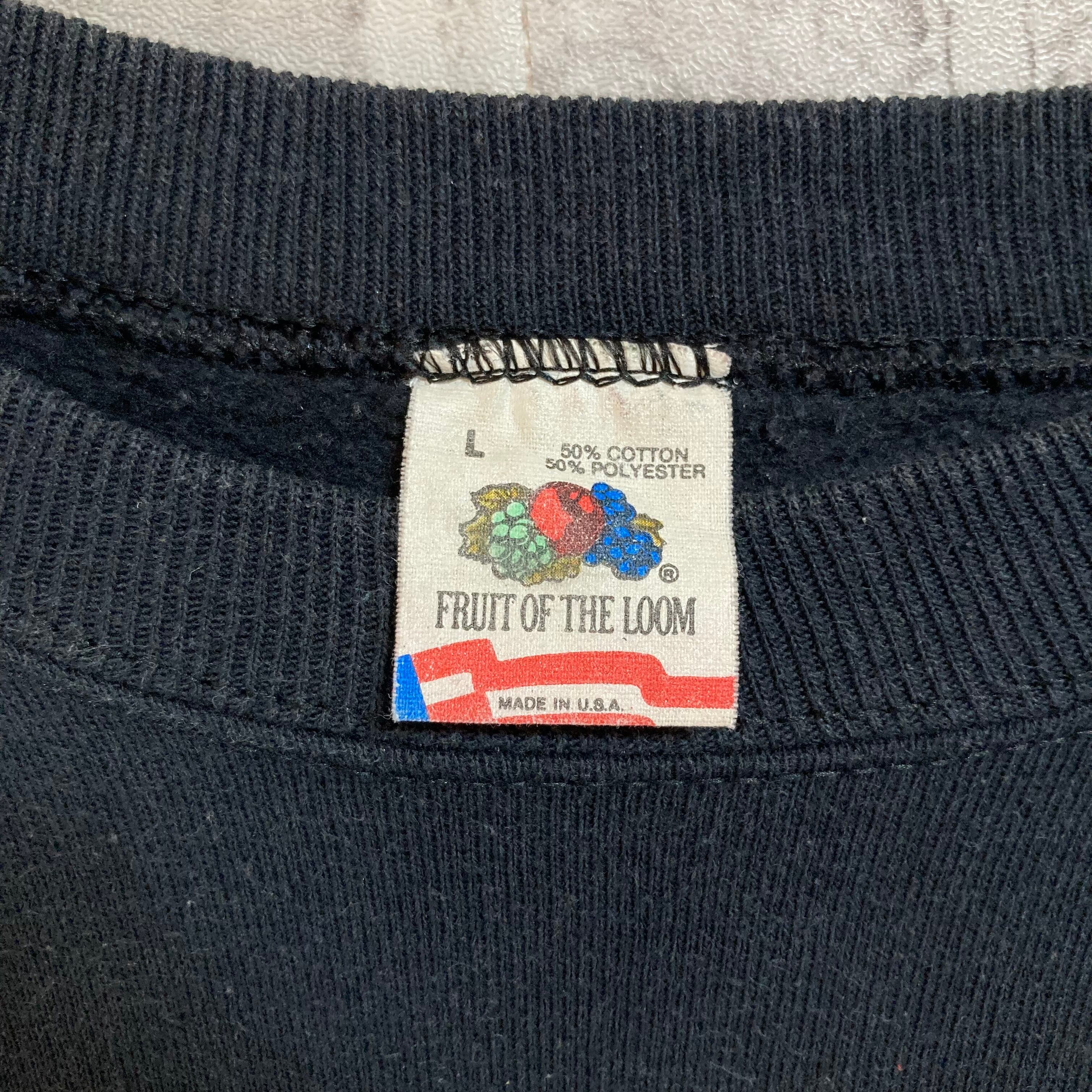 FRUIT OF THE LOOM】L/S Sweat L 90s Made in USA アート系 企業モノ