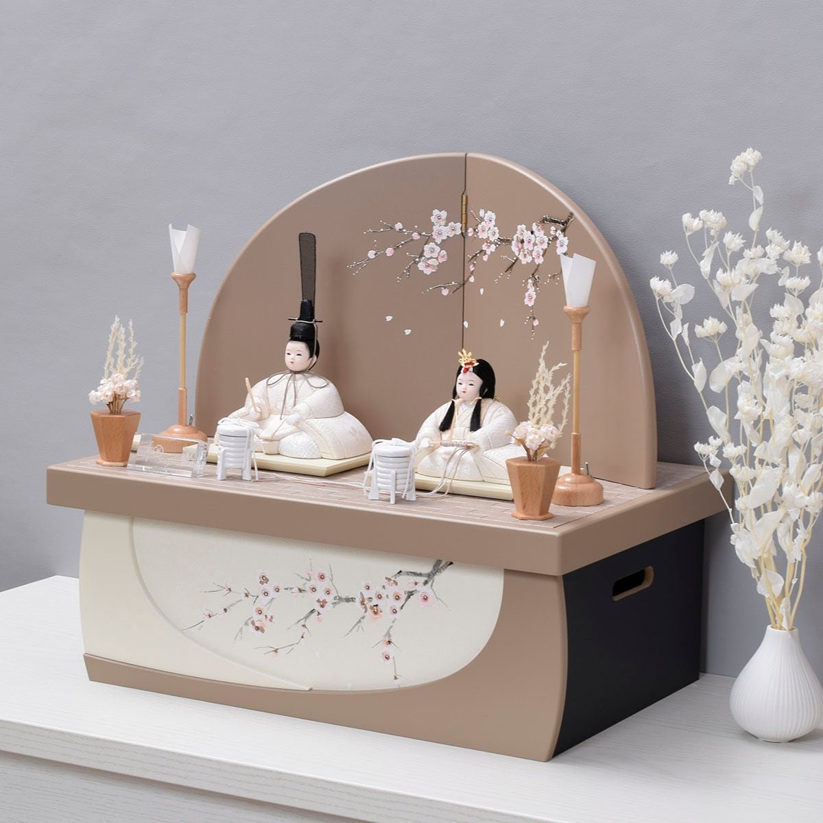 雛人形 親王飾り【心彩】Cocoa|木目込人形｜モダン｜おしゃれ