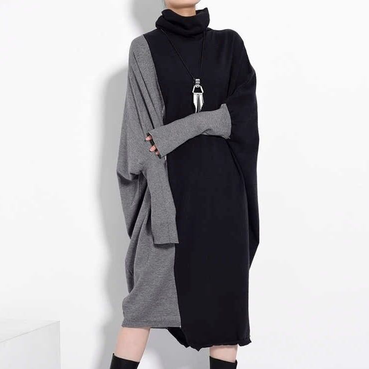 Turtleneck All-in-one Dress【TR1147】