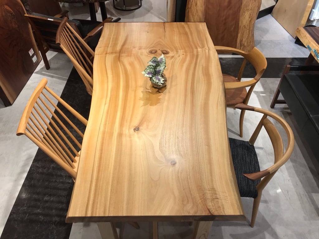 楠（クス）_1900×750-860-960×60_横浜元町店_テーブル天板/一枚板