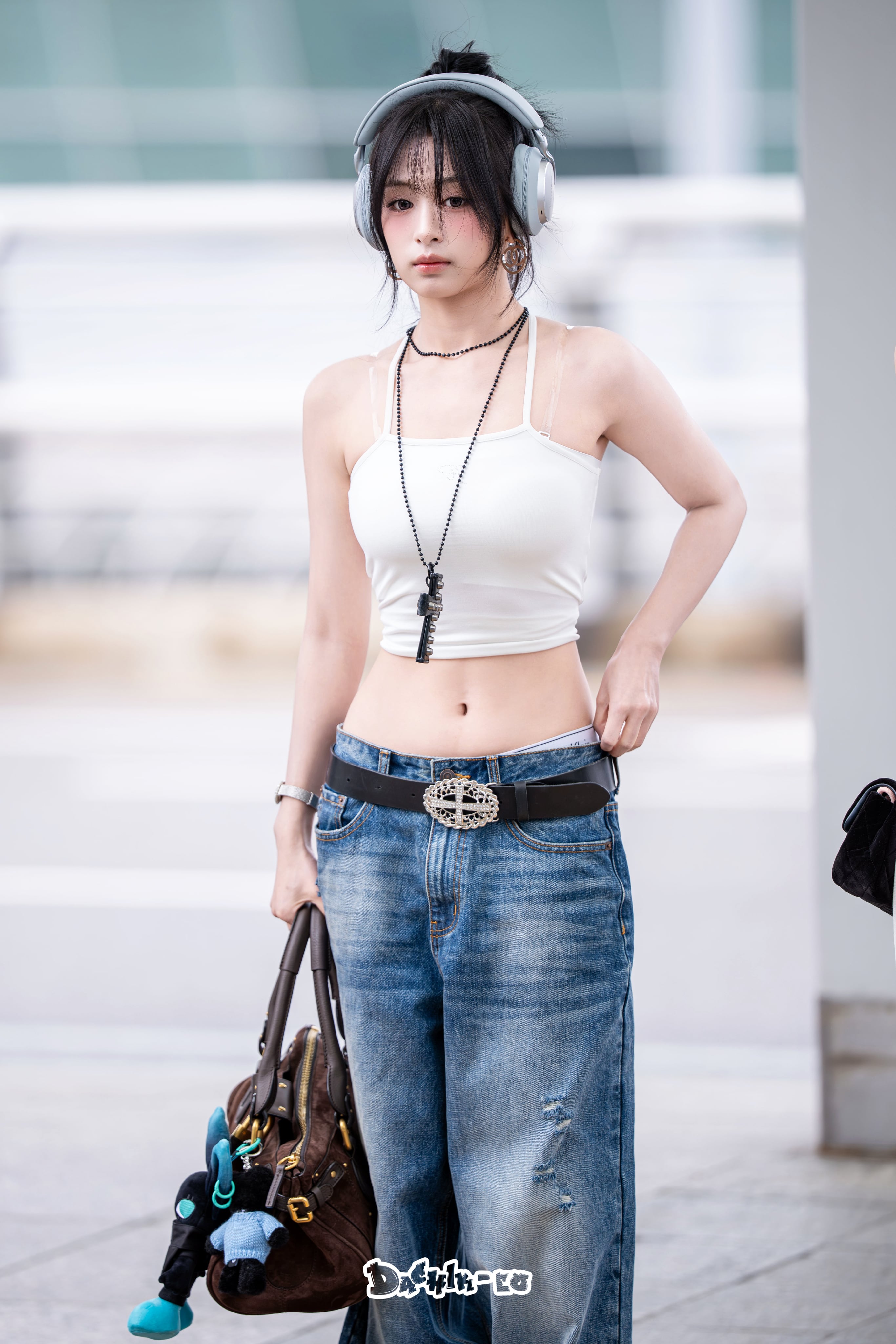 ☆BABYMONSTER アヒョン 着用！【Hagamos】 FADE WIDE DENIM (BLUE