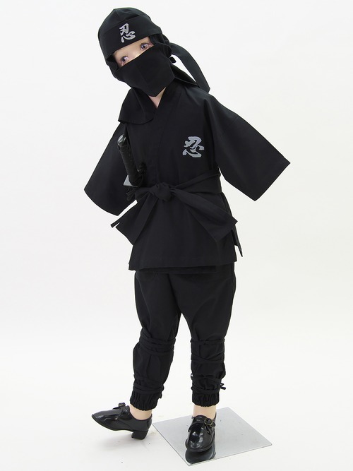 【アッという間に大変身！！】キッズ 忍者 スーツセット (６アイテム付き) 【KIDS SUPER NINJA SUITS SET(6 ITEMS) 】ハロウィン 衣装 仮装 コスプレ イベント パーティー エンターテイメント ホビー 人気 日本土産