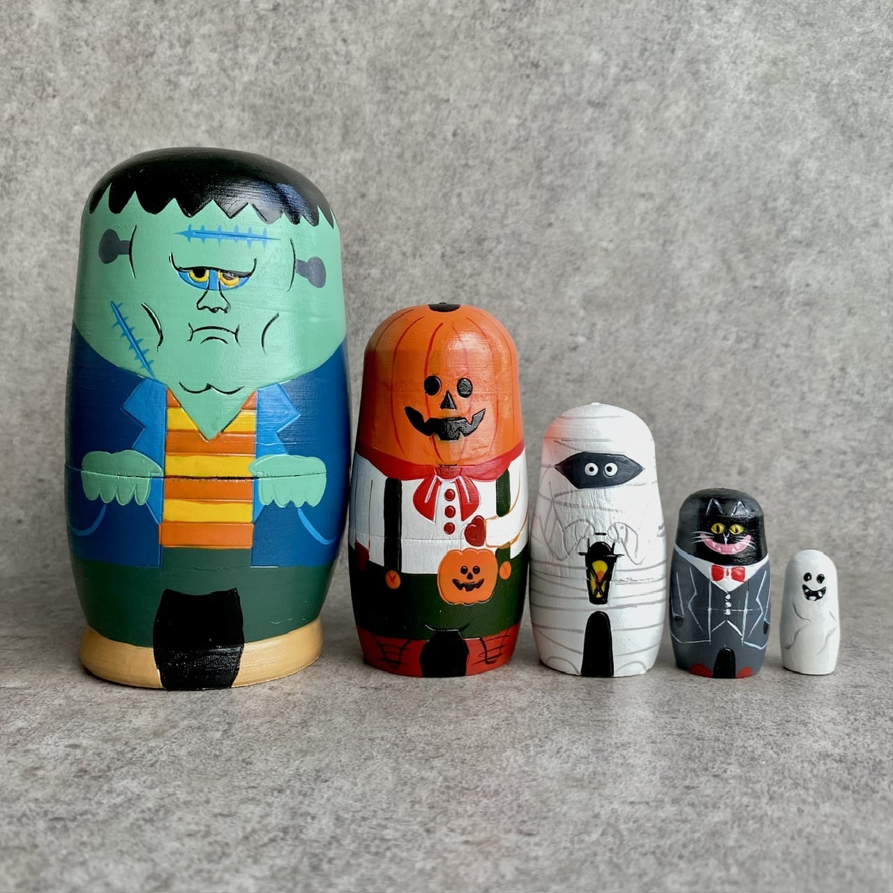 ハロウィン 木製マトリョーシカ