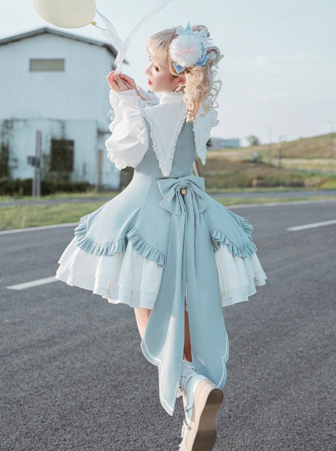 即納♡つけ袖＆バックリボン付きロリィタワンピース Sサイズ