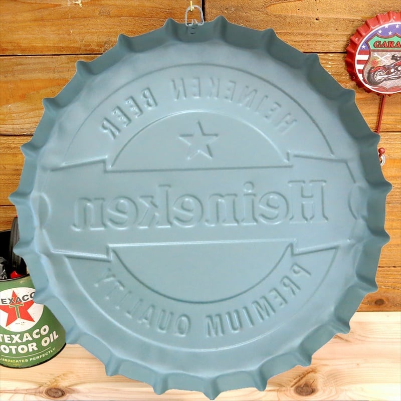 看板 ミニエンボスメタルサイン RC BOTTLE CAP W250×H250mm スチール製