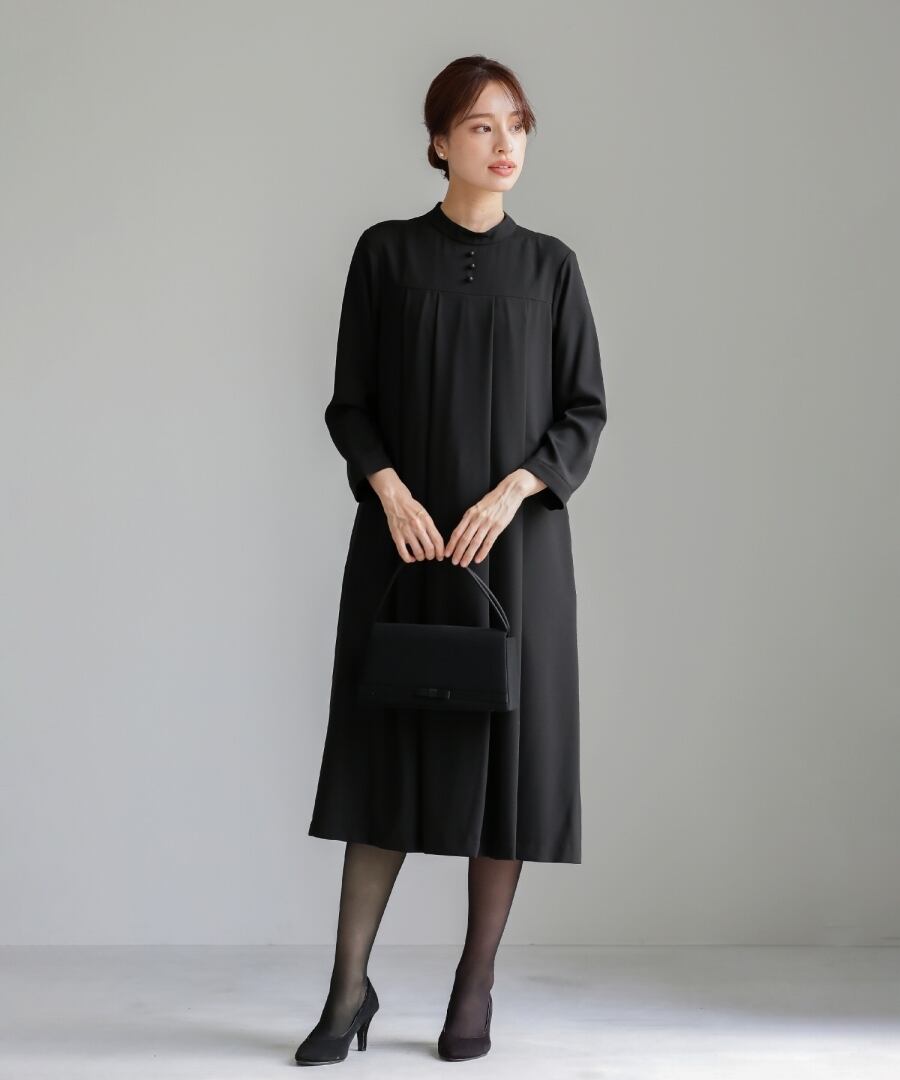 最強配送】喪服・礼服【洗えるフォーマル】ヨーク切り替えタック