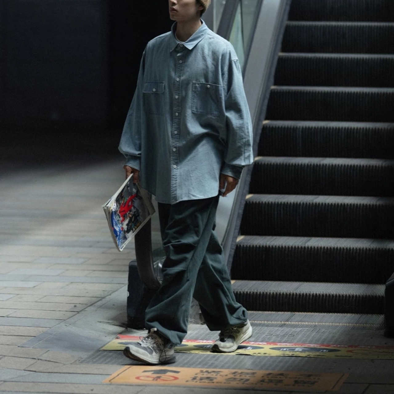 Oversized collar denim shirt 0194 - 11