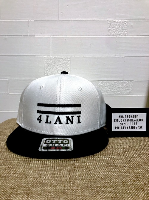 4LANIベースボールCAP（白&黒）