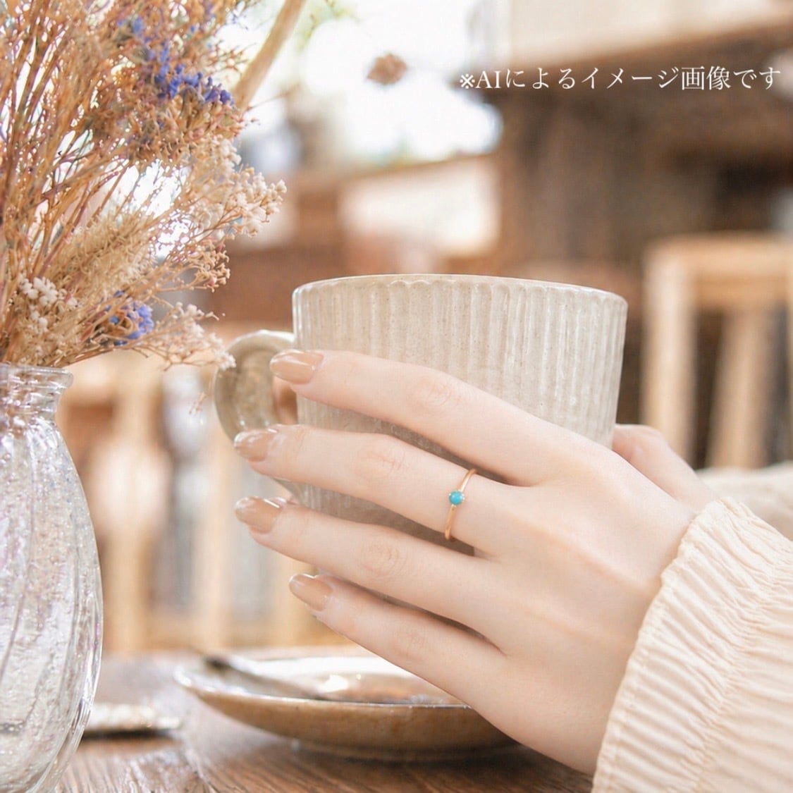 眠れる森の美女の青・:*スリーピングビューティーターコイズリング