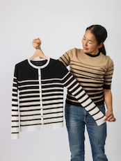 BEATRICE(ラメボーダーリブカーディガン)