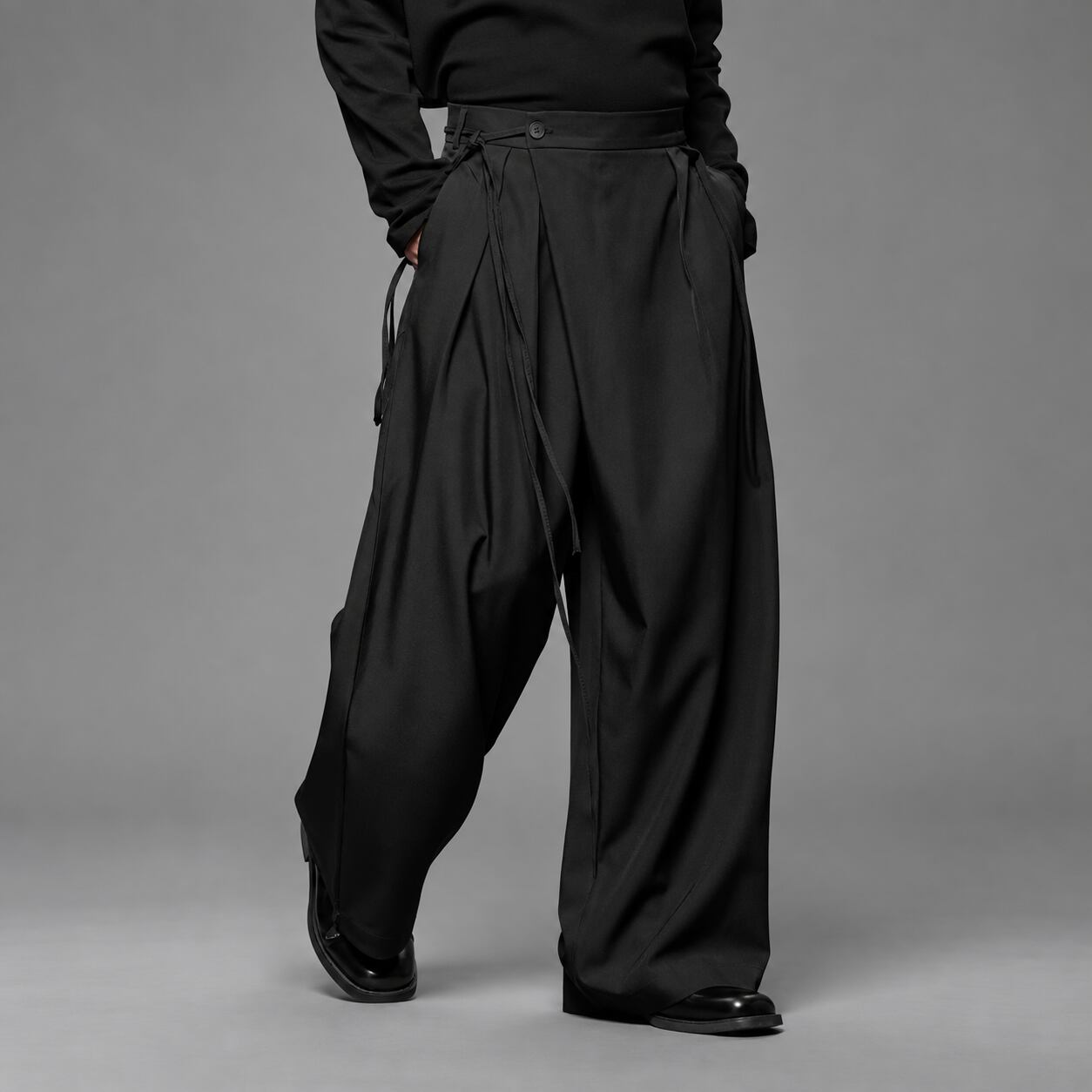 【ORV0037】Tailored Wide-Leg Straight Loose Long Pants / 3color