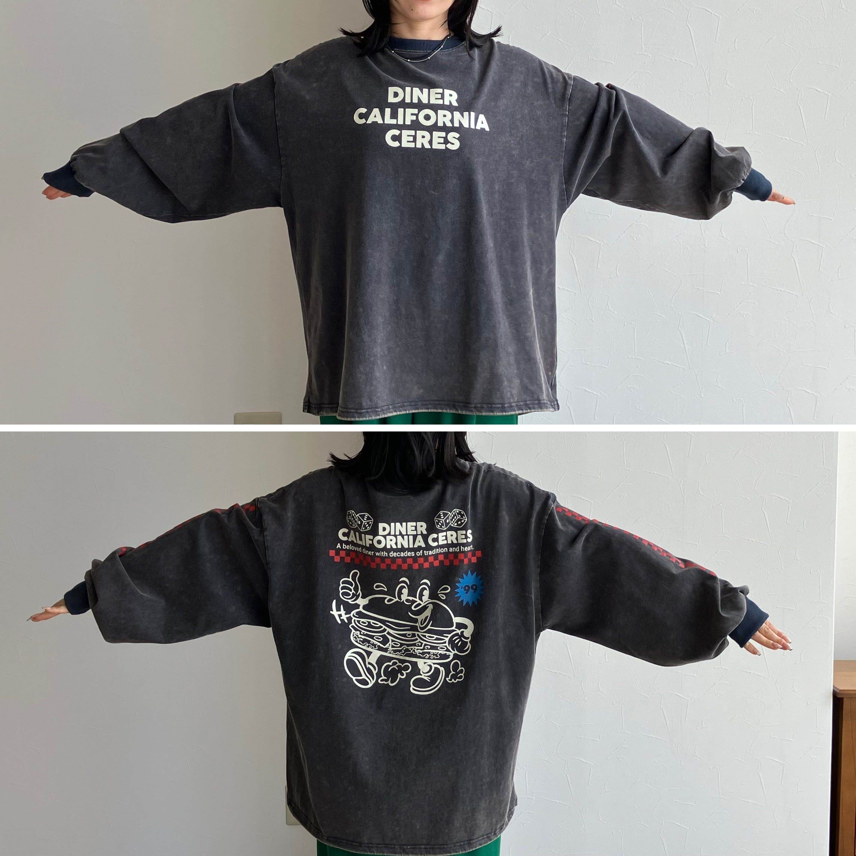 ヴィンテージハンバーガーロンTee【an-p263072e-z】送料無料 / メール