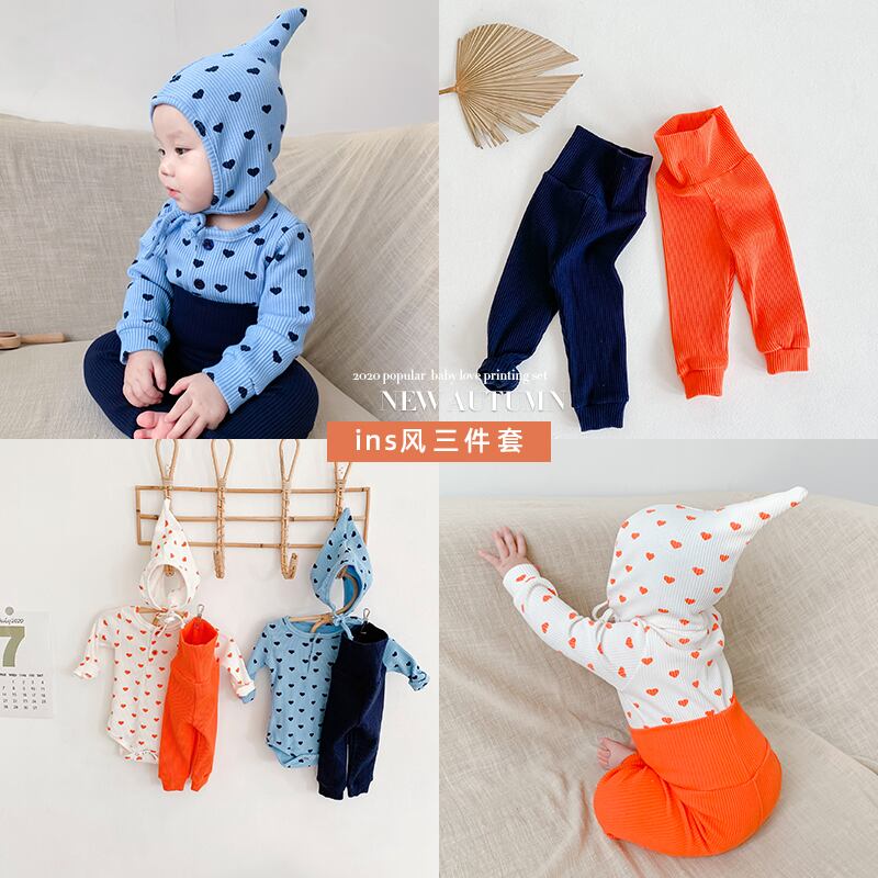 スプリングオータムプリントトップス パンツ ロング 帽子 春物 秋物 超面白いベビーショップ90124570764