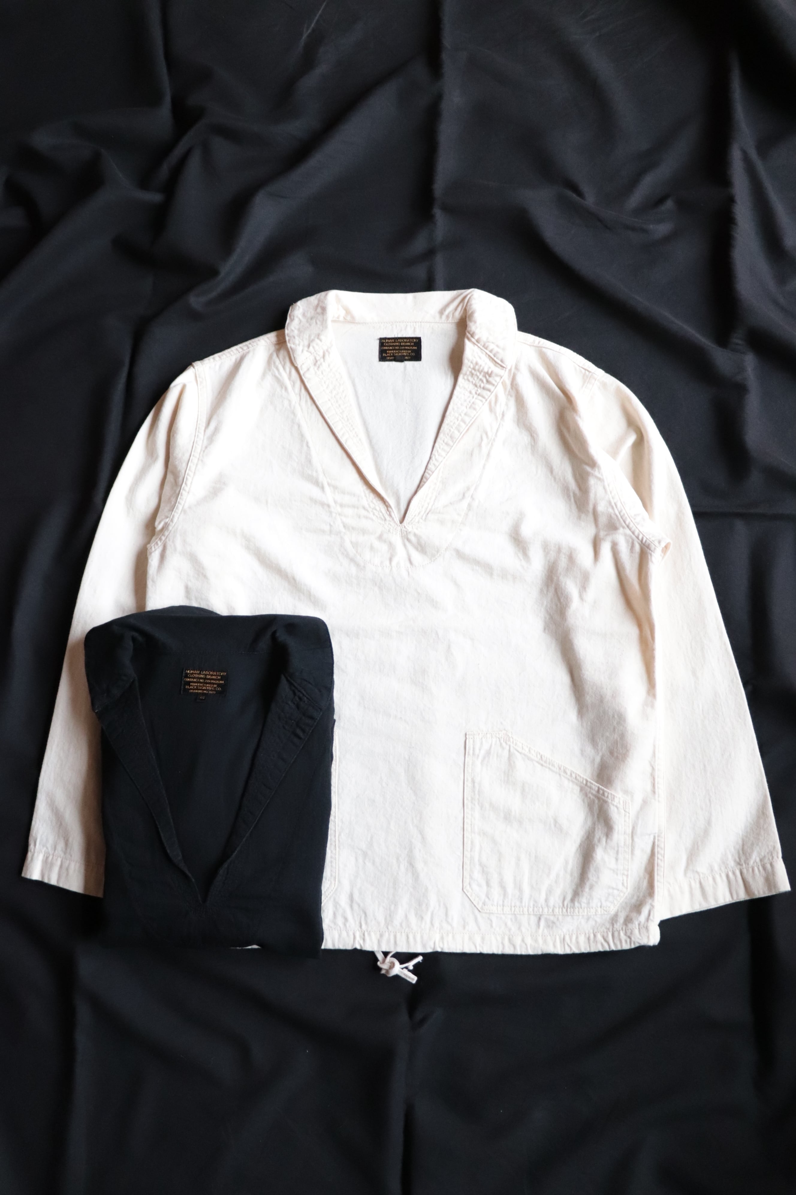 BLACK SIGN/ブラックサイン 5.5oz Denim Pull Over Round Collar Shirt BSSL-26110