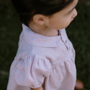 5-6y Duck,Duck, Goose Dress - Lavender Check Linen / Nellie Quats