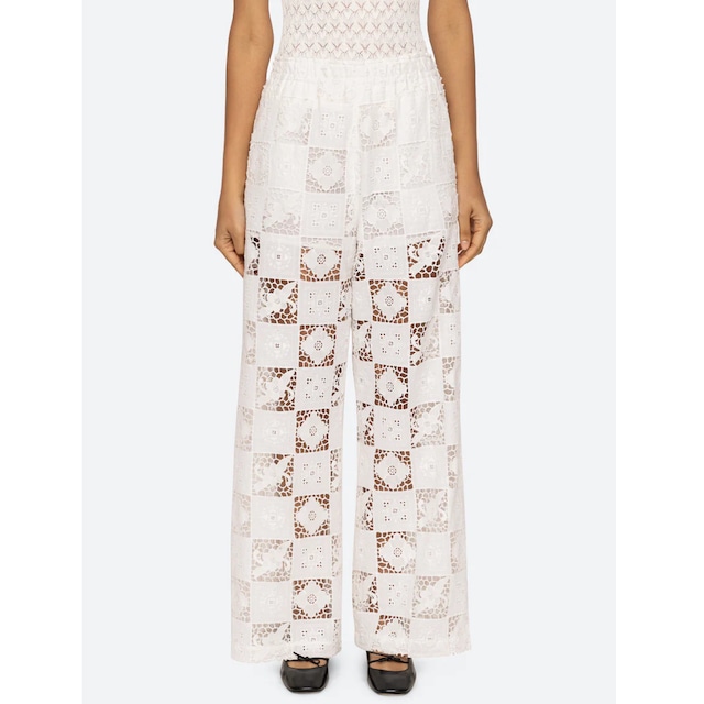 SEA NY　MELIA EMBROIDERY PANTS　WHITE