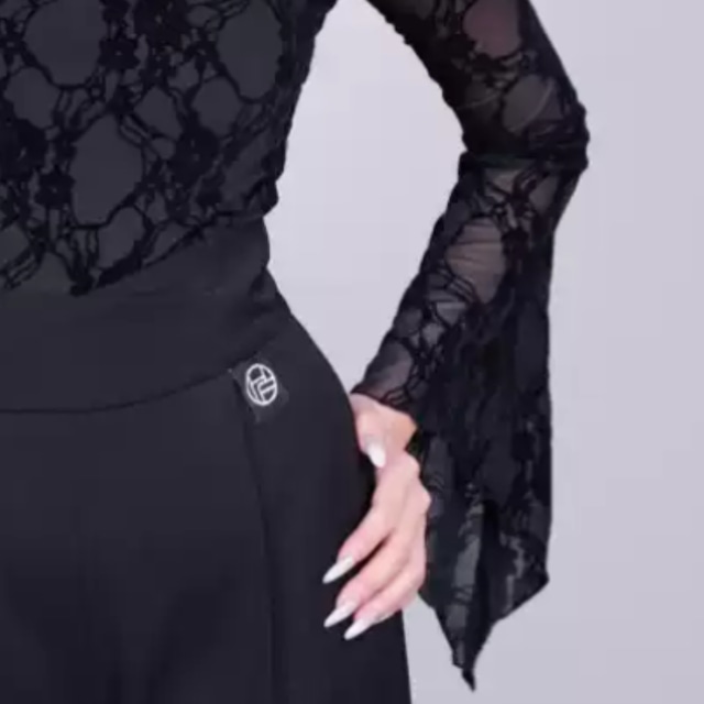 レース ロングスリーブ Vネック ブラウス ds1251