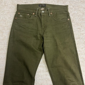 RRL SLIM FIT DENIM PANT OLIVE LIMITED EDITION