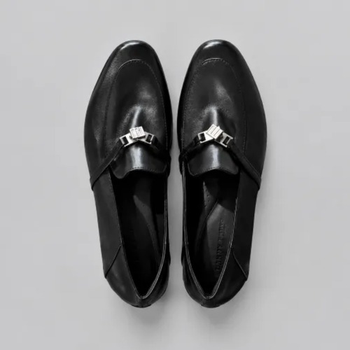 Metal accent strap loafers C1637