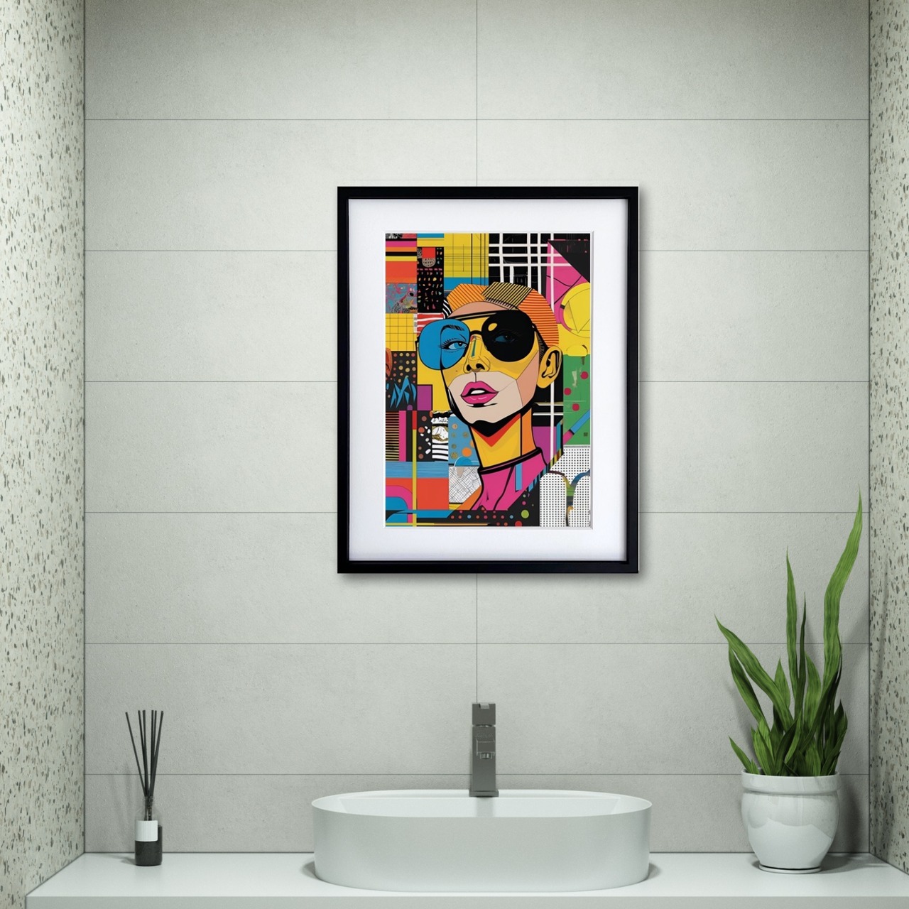 URBAN ICON｜都会的で大胆な女性ポートレートアートポスター｜ストリート×ファッションの個性派デザイン｜A3ポスター