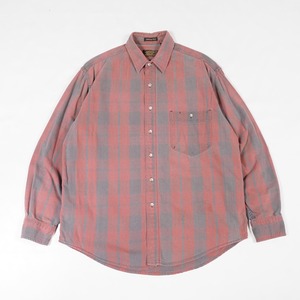 Eddie Bauer ”McKinley Cloth” plaid cotton shirt L 80's USA製 エディーバウアー コットン フランネルシャツ