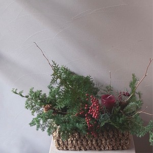 【送料込み】冬のキャンドルアレンジメント