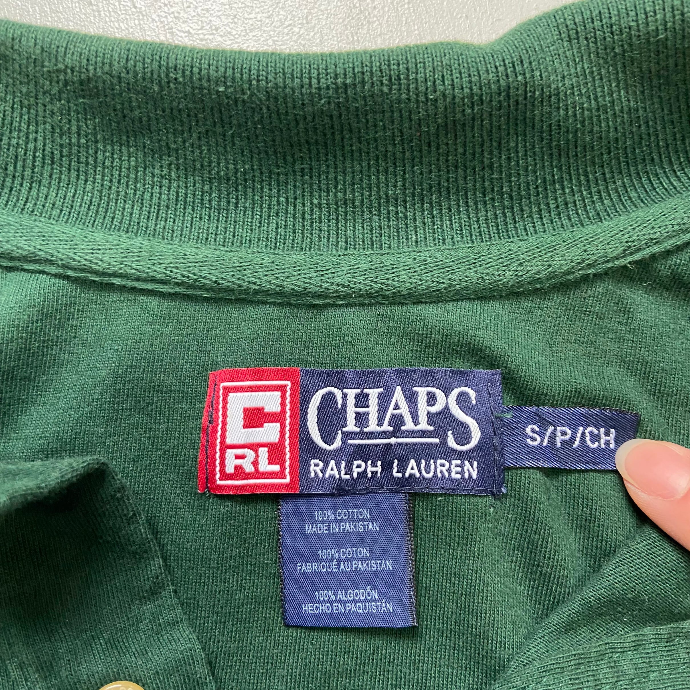 15%OFF】 CHAPS 90's CHAPS チャップス ラルフローレン 月桂樹ロゴ刺繍ノーカラーシャツの通販 by 90s古着 KM  フォロー割引き！'s shop｜チャップスならラクマ