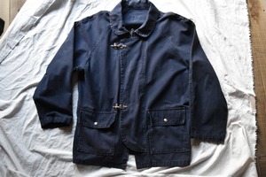 Navy Fronthook Denim Fireman Jacket