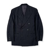 上下セット SUITS TAKEO KIKUCHI タケオキクチ ストライプ ダブル スーツ セットアップ サイズ 2 /ビンテージ/裾ダブル