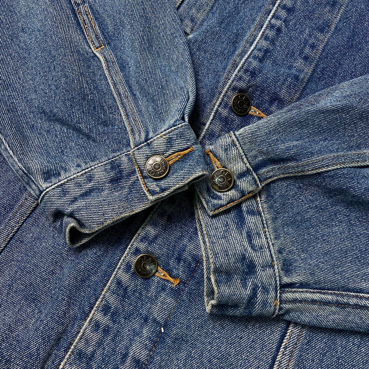 90年代 GEAR FOR SPORTS デニムジャケット 刺繍ロゴ メンズXL相当 古着 90s VINTAGE ヴィンテージ NCHA