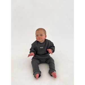 soll. the label　Ribbed Long Sleeve Top - Charcoal