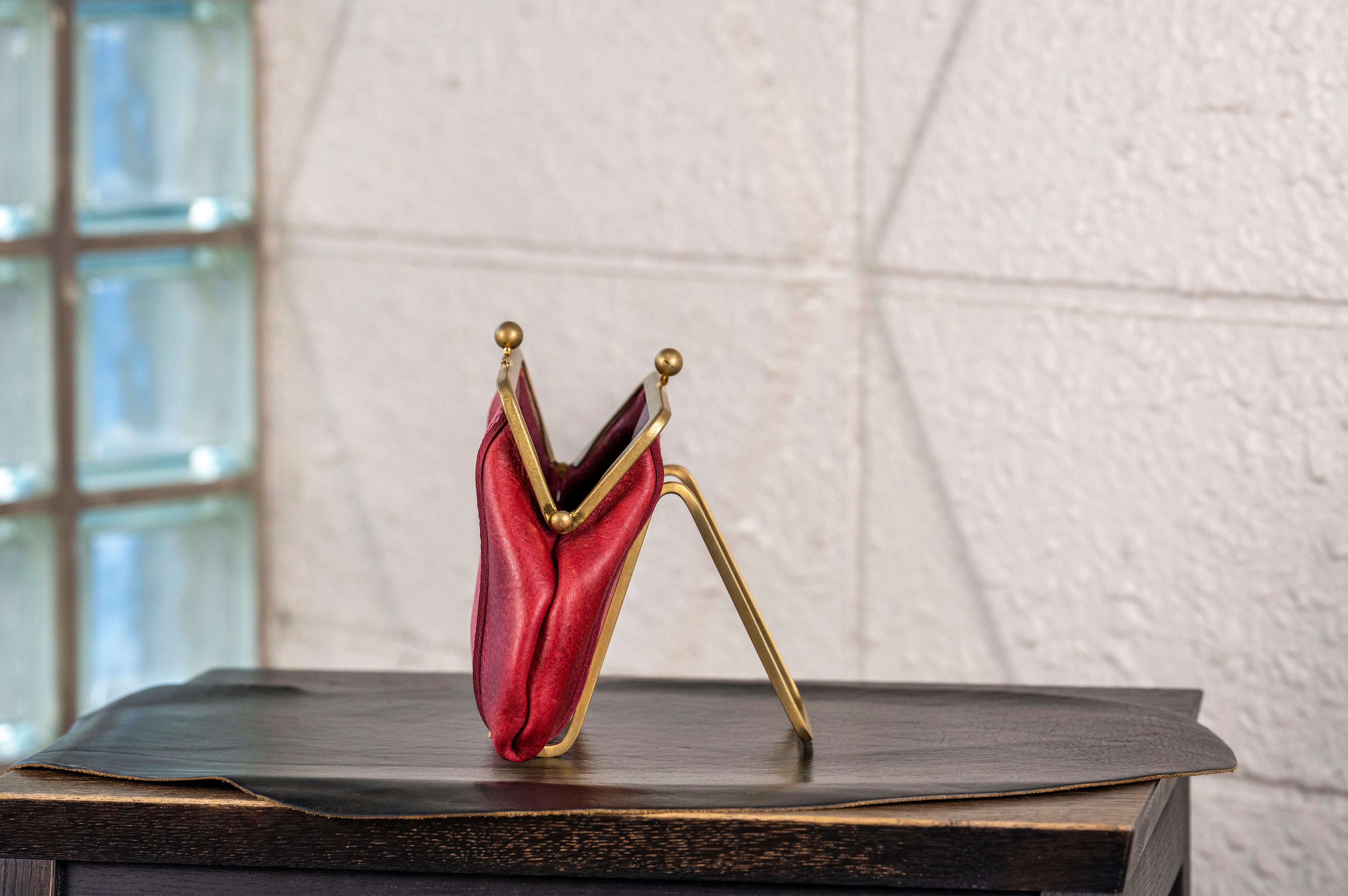 soul;solid】Brass clasp ポーチ マチなし #ALASKA(raspberry