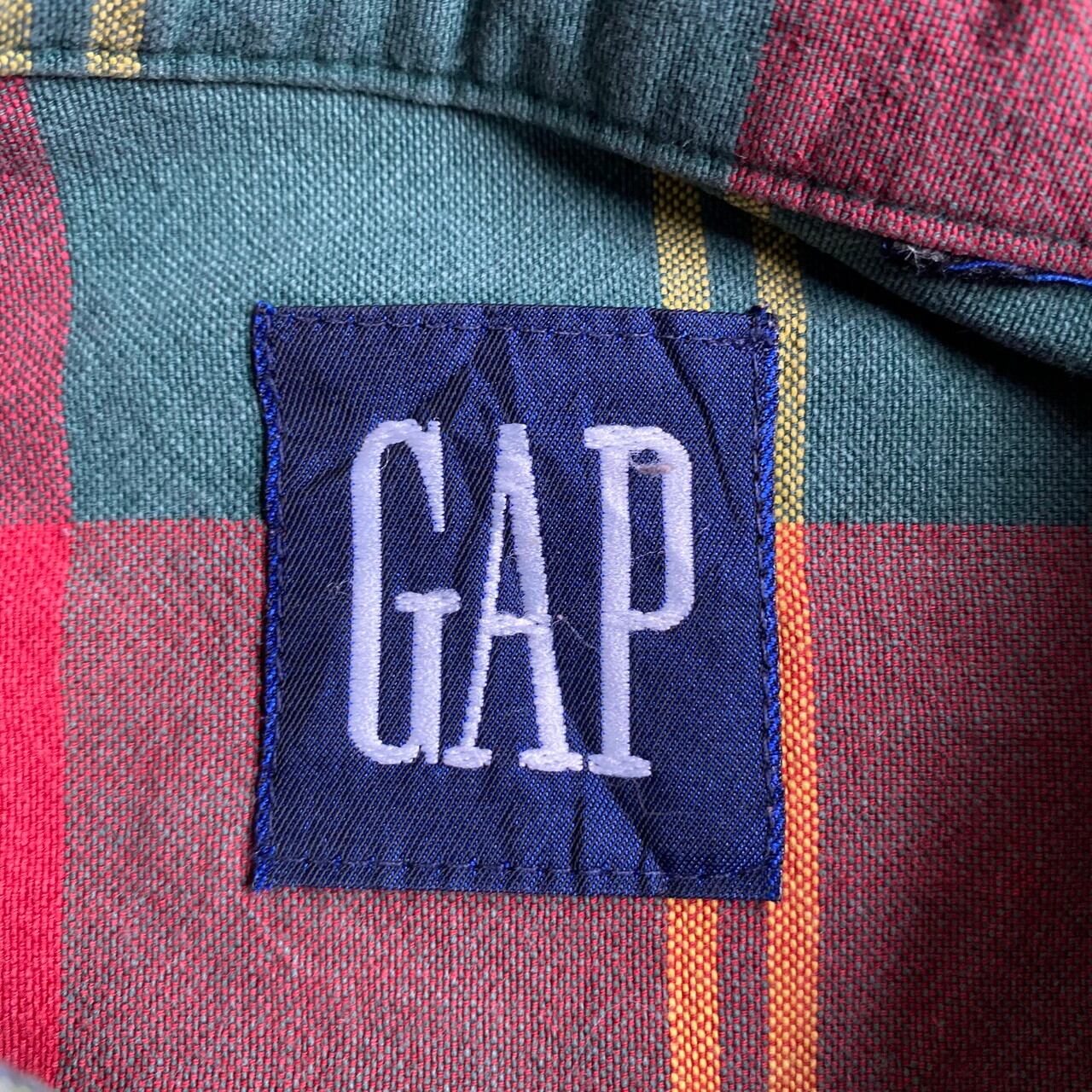 年代 OLD GAP オールドギャップ 長袖 チェックシャツ メンズXL相当