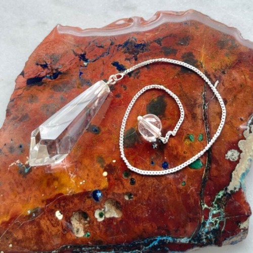 【超美石】ガネッシュヒマール産　水晶　ペンデュラム　5122