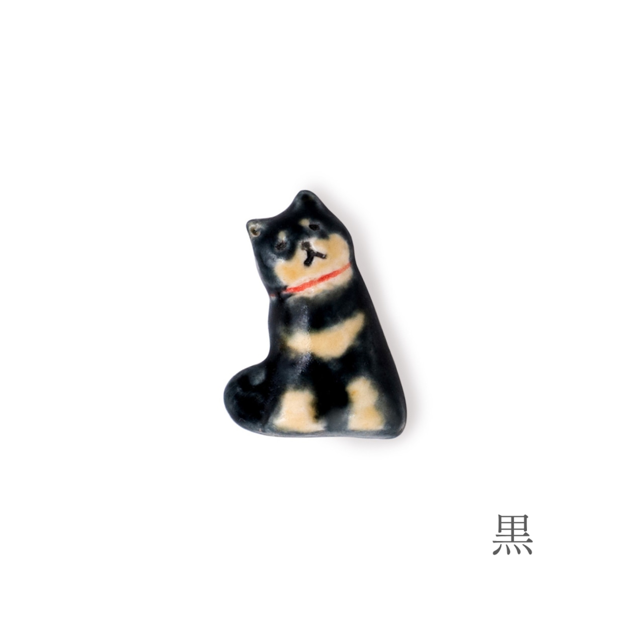 赤い首輪の柴 ピンバッチ