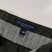 イタリア製 RICCARDO METHA リカルド メッサ タック コーデュロイ パンツ ボトムス サイズ 46 /メンズ/グリーン系