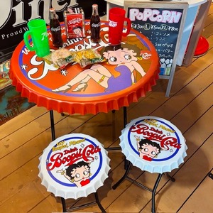 【大人気！】ボトルキャップテーブル＆チェア2脚【3点セット】