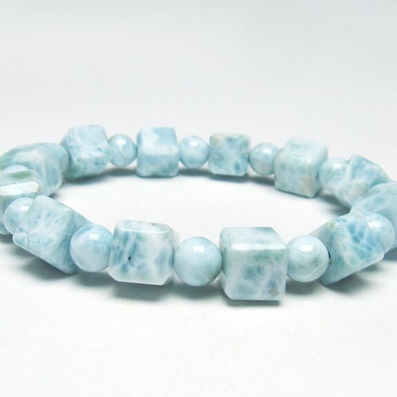 ラリマー ブレスレット ラリマール 本物 7mm 一点物 おまかせ便 111-34411