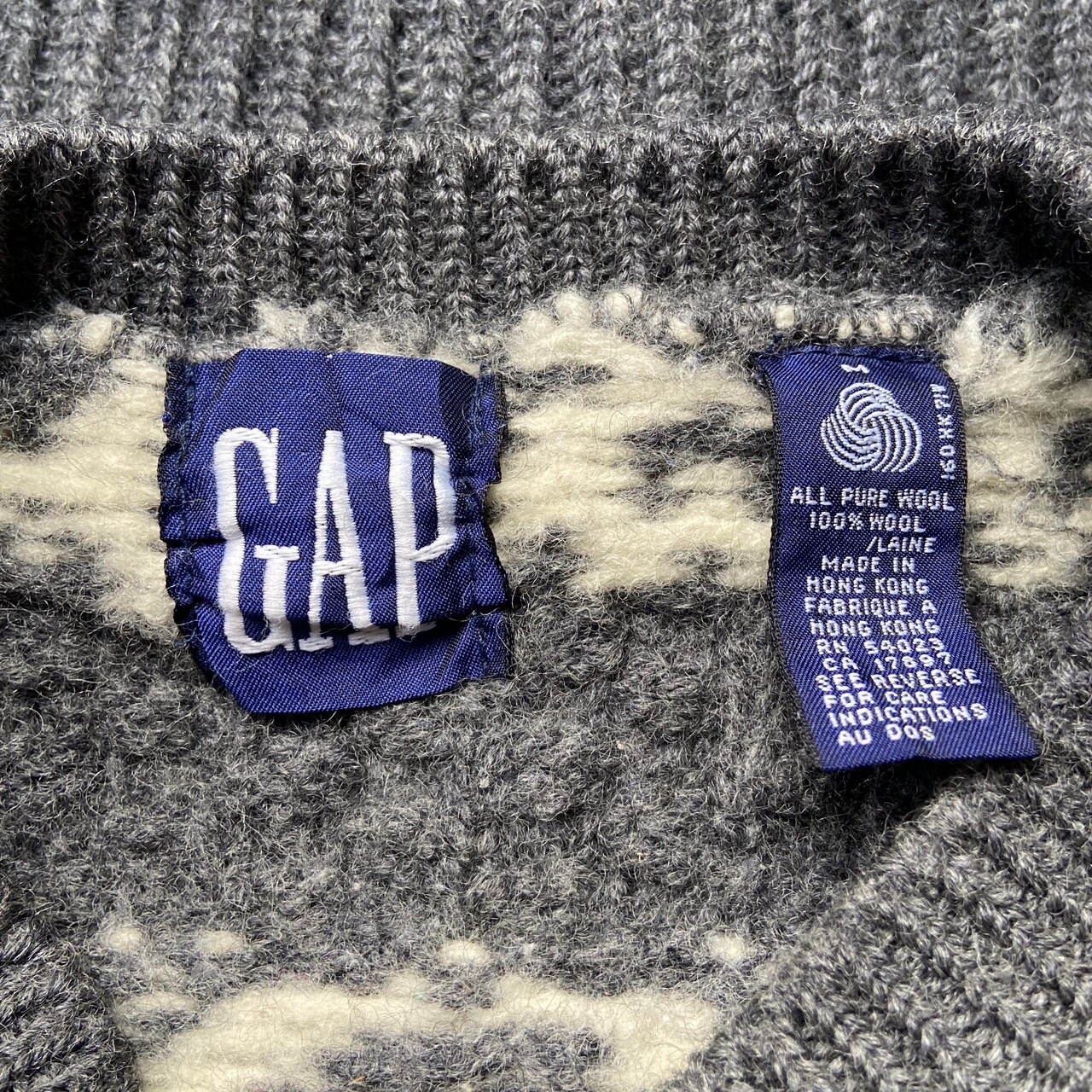 90年代 オールドギャップ GAPノルディック フェアアイル ウール ニット 