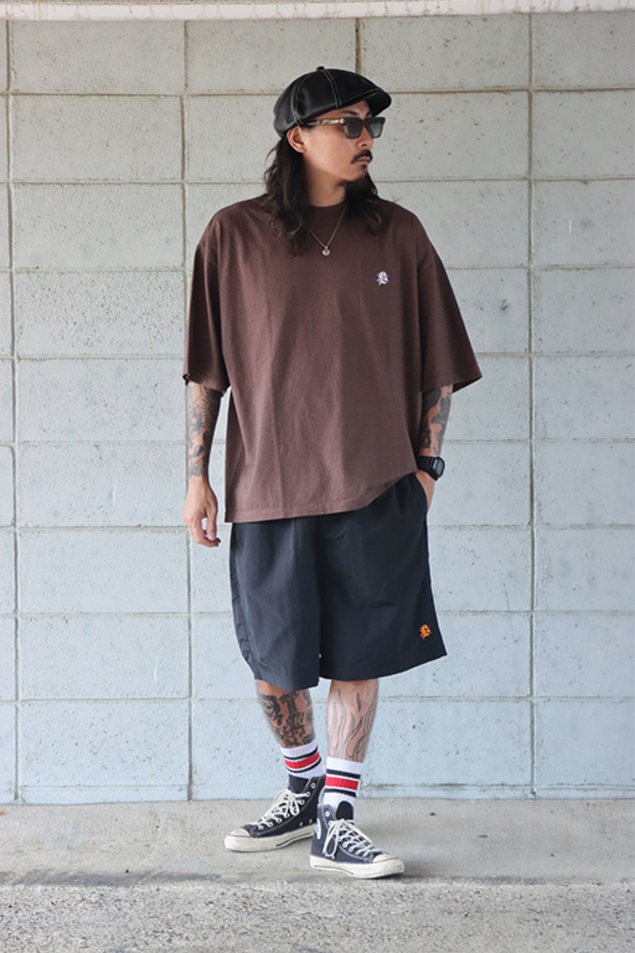 SLINK(スリンク) "SL Logo Nylon Easy Shorts"(BLK)