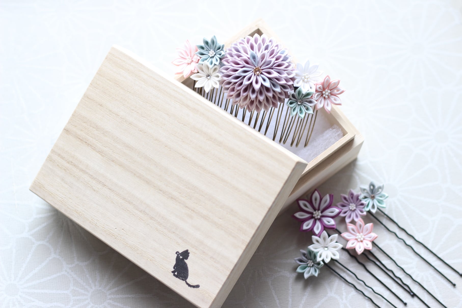 つまみ細工 コームとUピンのセット | Petit Bonheur（プチボヌール